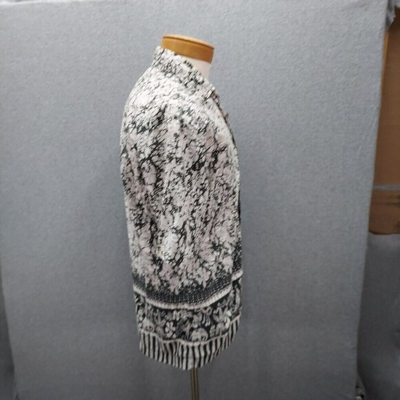 Burnside Mens Button Down Paint Splatter SZ Medium Tropical Skate Surf Style - Picture 4 of 6